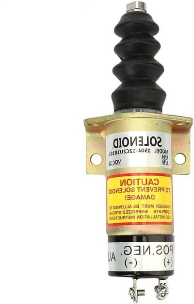 Stopsolenoïde voor Motorafsluiting, 12V Stalen Behuizing Vervangingskit voor Betrouwbare Motorstop 1504-12C2U1B1S1