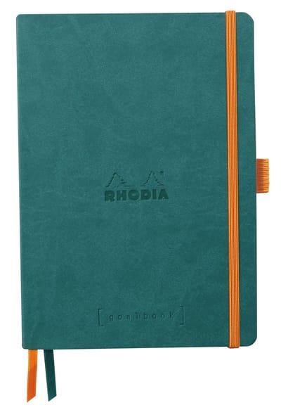 Rhodia Goalbook – A5 – 120 Bladen – Dotted – Ivoorkleurig Papier 90 g/m² – Elastieksluiting - Pauwblauw