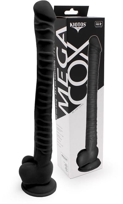 Kiotos Cox - Mega Dildo XXL 40 x 3.7 cm - Zwart