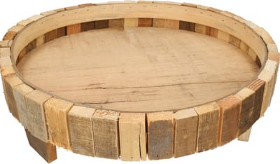 Schaal decoratie - Voor in huis - Gemaakt van hout - Ronde houten schaal van 43cm - Past bij elk decor! - Handgemaakt
