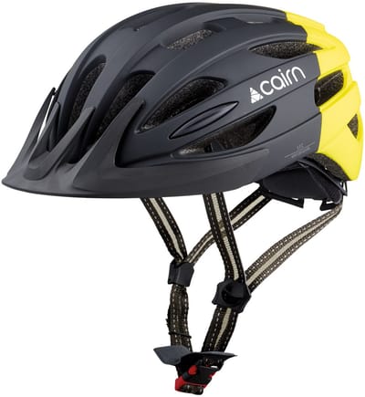 Cairn Fietshelm Fusion - Heren & Dames - Ingebouwde LED-verlichting - Zwart / Neon Geel - Maat L (59-61 cm)