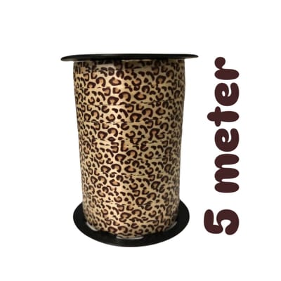 5m Luipaard sierlint - krullint - cadeau versiering - panterprint - panter - Niet op spoel geleverd