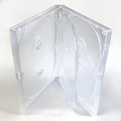 Dailygoody - DVD Case - Duidelijk voor 6 Schijven - 10 Stuks - Multibox voor Organisatie - Geschikt voor Opslag - Handig en Praktisch