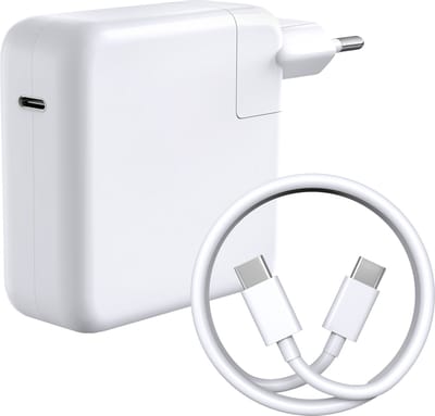 Snellader en kabel 61W geschikt voor MacBook PRO 13 pouces 2016 / 2017 / 2018 / 2019 / 2020 / 2022 MacBook AIR 13 pouces 2018 / 2019 / 2020 / 2022 MacBook AIR 15 pouces 2023