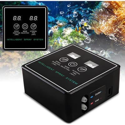 Reptielen Vernevelaar Slim Spuit Systeem Touchscreen Controller Reptielen Mister Automatisch met Timer Laag 10m 3 Nozzles zwart