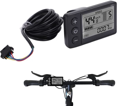 Dailygoody - Fietscomputer - LCD-meter - Waterdicht - 24V 36V 48V - Kilometerteller - Geschikt voor elektrische fietsen - 22,2 mm