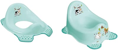 Kinder Toiletbril - Potty Trainer - Zindelijkheidstraining - Ergonomisch Ontwerp - 30 x 40 x 15 cm - Aquamarijn