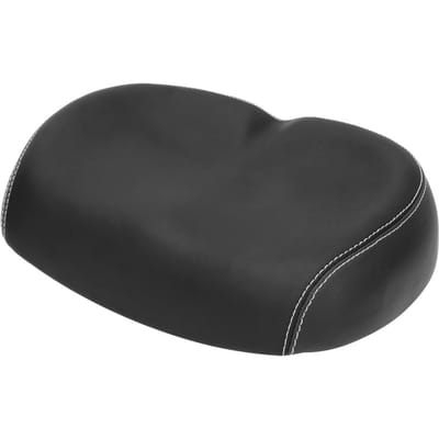 PU Leer Fietszadel Verbreed Comfortabel Ademend Dempend Zacht Fietszadel Kussen Zwart black