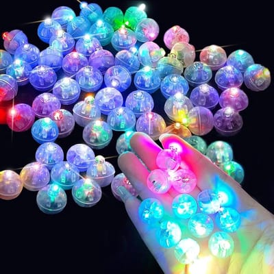 SnelShoppen - Pack van 120 Kleurvolle LED Ballonnen, Superheldere Ronde LED Ballonnen voor Verjaardag, Bruiloft, Halloween, Kerst, Decoratie