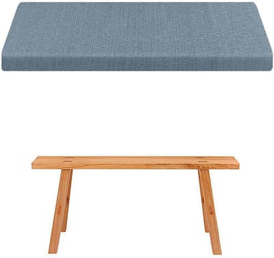 Bankkussen Binnen Buiten - Zitkussen Terras - Comfortabel Zitten - Antislip & Afneembare Hoes - 60x60x5 cm - Hemelsblauw
