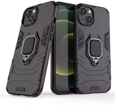 Hybride Ring Case Hoesje geschikt voor iPhone 14 Plus - zwart
