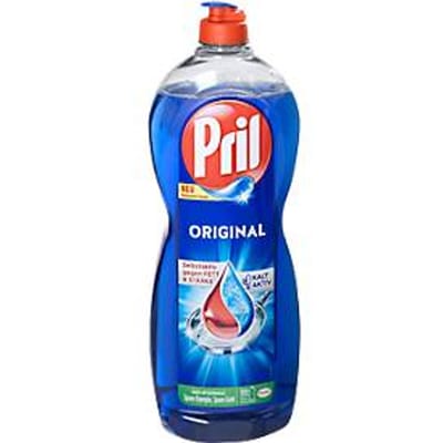 Pril Original handafwasmiddel, hoog vetoplossend vermogen, blauw, fles met 675 ml