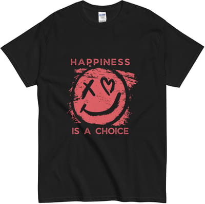 Inspirerend Shirt met Tekst en Edgy Smiley - Positieve Lifestyle T Shirt Dames Heren - Zwart - S
