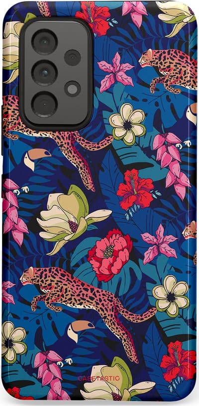 Casetastic Hoesje Geschikt voor Samsung A53 - Stijlvolle Beschermende Duo-layer Case - Jungle parade