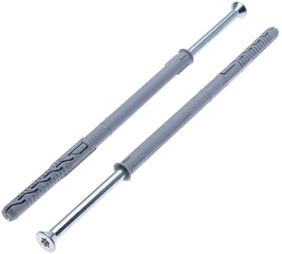 Frame Bevestigingsset - Expansiepluggen Metselwerk - Kozijnen Monteren - Corrosiebestendige Coating - 50 Stuks - Zilverkleurig