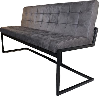 Eetkamerbank 180cm Vito antraciet microvezel eetbank