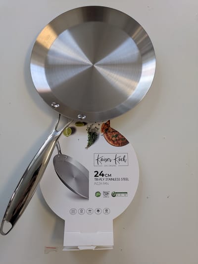 KK Tri-ply Stainless steel Pizza pan - koekenpan inox 24 cm