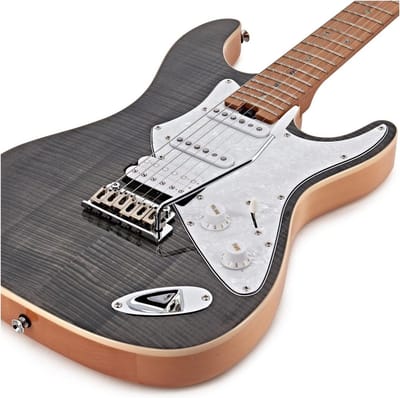 Aria 714-MK2 Hot Rod Collection Fullerton BKDM Diamant ST-Style Elektrische Gitaar Black