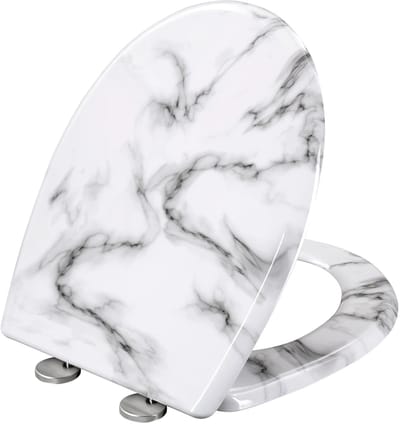 O-Vormige WC-Bril - Toiletbril - Voor Badkamer - Zachte Sluiting & Motiefbevestiging - Met Toiletdeksel van