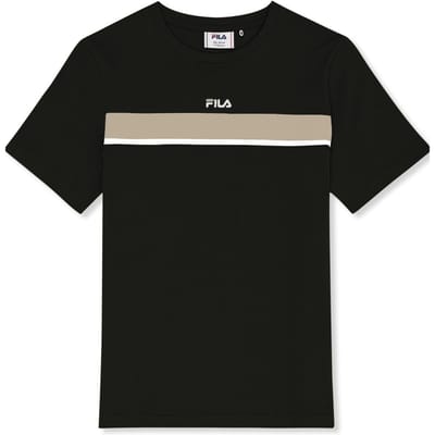 FILA Forcoli Regular Taped T-shirt Black Maat: 134/140 | T-Shirts Outlet | Unisex | Zwart