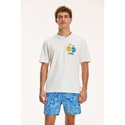 Shiwi Get Sunny T-shirt Jet Stream White Size: XXL | Printed T-Shirts Outlet | Heren | Wit