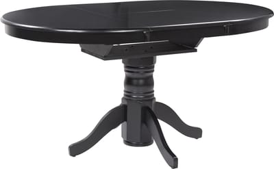 AKRON - Uitschuifbare eettafel - Zwart - 106/150 x 106 cm - MDF
