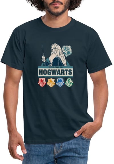 Harry Potter Welkom Op Zweinstein Perkamentus T-Shirt Heren