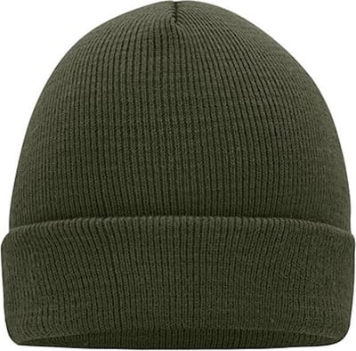Myrtle Beach 'Knitted Cap' Beanie Olijfgroen