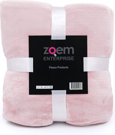 Zoem - Fleece deken Roze - fleece plaid - 150 x 200 - super zacht - 280 gsm -