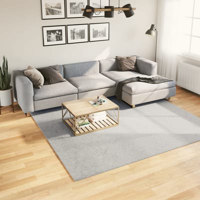 vidaXL - Vloerkleed - HUARTE - laagpolig - zacht - wasbaar - 240x240 - cm - grijs