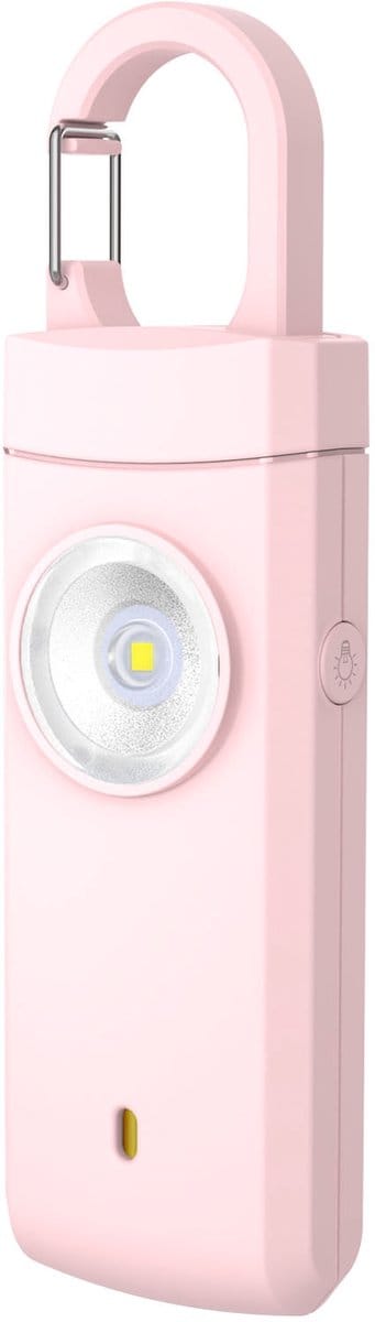 Oplaadbaar persoonlijk alarm - Persoonlijk alarm - Anti-wolfalarm - Alarm - ABS - Roze