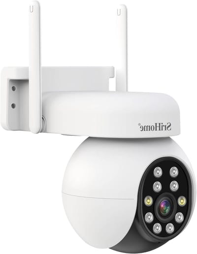 Bewakingscamera - Beveiligingscamera Binnen Buiten - Huis Beveiligen - 4MP HD Optische Zoom - IP65 Waterdicht - Wit