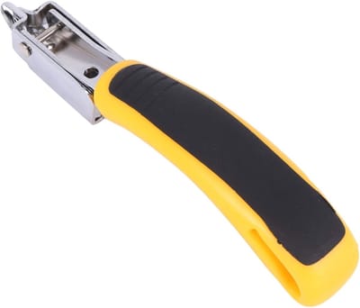 Multitool Nagelnietpistool - Meubelnietmachine Klinknagelpistool - Houten Deur Bekleding - Hefboomprincipe - 15 cm Lengte - Zwart Zilver Geel