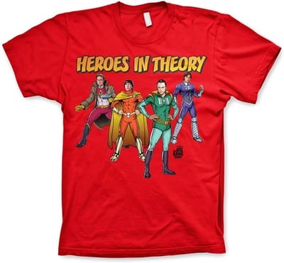 The Big Bang Theory Heren Tshirt -S- Heroes In Theory Rood