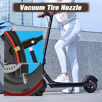 Pack of 2 e-scooter valve - tubeless valve en extension valve voor Ninebot Max G30 - G30d/Xiaomi M365, Pro, Pro2, G2, F Series en Running Board VMAX VX2