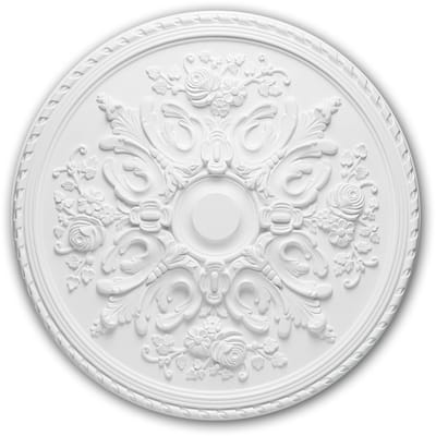 Plafond Rozet 156025 Profhome Sierelement plafond centrum rococo barok stijl wit Ø 82 cm