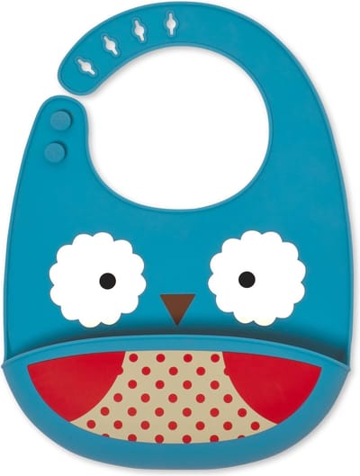 Skip Hop Zoo Fold & Go Siliconen Slabbetje - owl