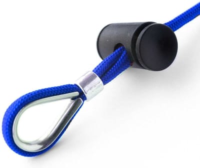 2x Bevestigingsclip met Veer voor paracord - 23mm rond