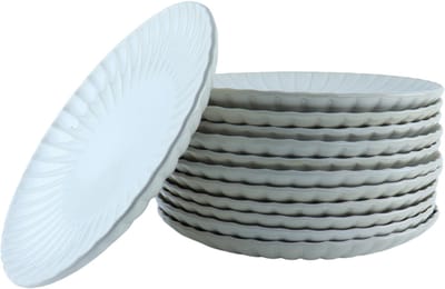 OTIX Dinerborden - Bordenset - 12 Persoons - Onderborden - 32cm - Wit - Keramiek - SOLIS