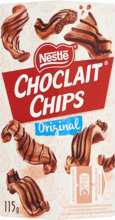 Choclait chips brown 115 gr 6x