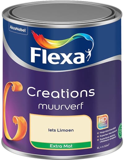 Flexa - Creations Muurverf Extra Mat - Iets Limoen - Mengverf - 1 L