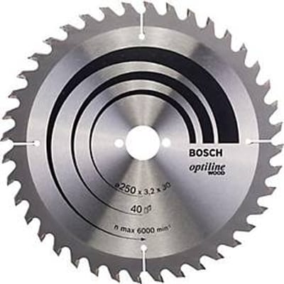 Cirkelzaagblad Optiline Hout AD 250mm Z.40 WZ Bohr.30mm Schnitt-B.3,2mm