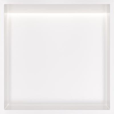 Hotbath &More Inbouwnis - 30 x 30 x 10 cm - met LED-verlichting - Mat Wit
