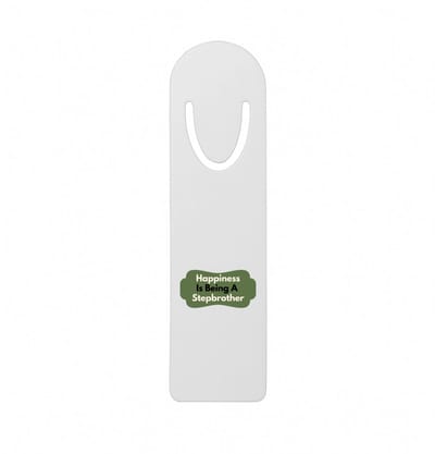 Hacebo® - happiness is being a stepbrother metalen boekenlegger - Broer - de liefste stiefbroer - verjaardag - cadeautje voor broer - broer artikelen - kado - geschenk Bladwijzer boekenleggers - 12.7 cm x 3.2cm