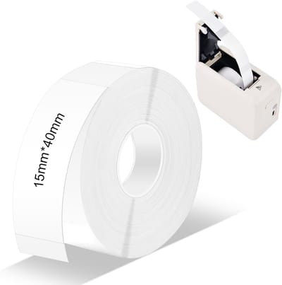SnelShoppen - Thermische Labels 15x40mm - 180 Stuks Label Tape - Geschikt voor P11 en P12 Labelmachine - Wit - Voor DIY, Naamlabels, Prijsetiketten en