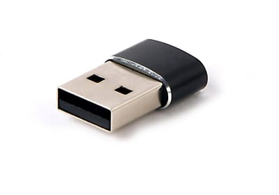 Gembird USB-A naar USB-C Adapter - Zwart - Compact Oplaadadapter - Universeel Compatibel