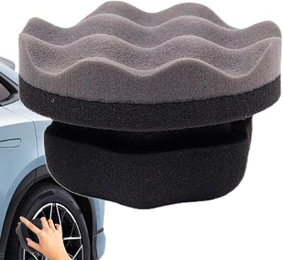 Wax Applicator Pad - Polijst Spons - Auto Onderhoud - Hoge Dichtheid Spons - 107x60 mm - Zwart
