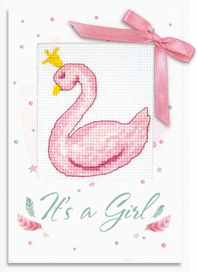 Wenskaart Borduurpakket Geboorte - It's A Girl (Luca-S)