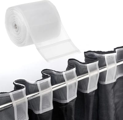 Dailygoods- Plooiband 10 CM X 10 M - Nylon Gordijnband - Multifunctioneel - Waterdicht - UV-bestendig - Geschikt voor Raam- en Deurgordijnen