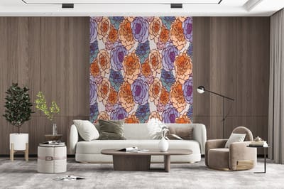 Behang - Fotobehang Patroon - Bloem - Art Nouveau - Breedte 165 cm x hoogte 220 cm